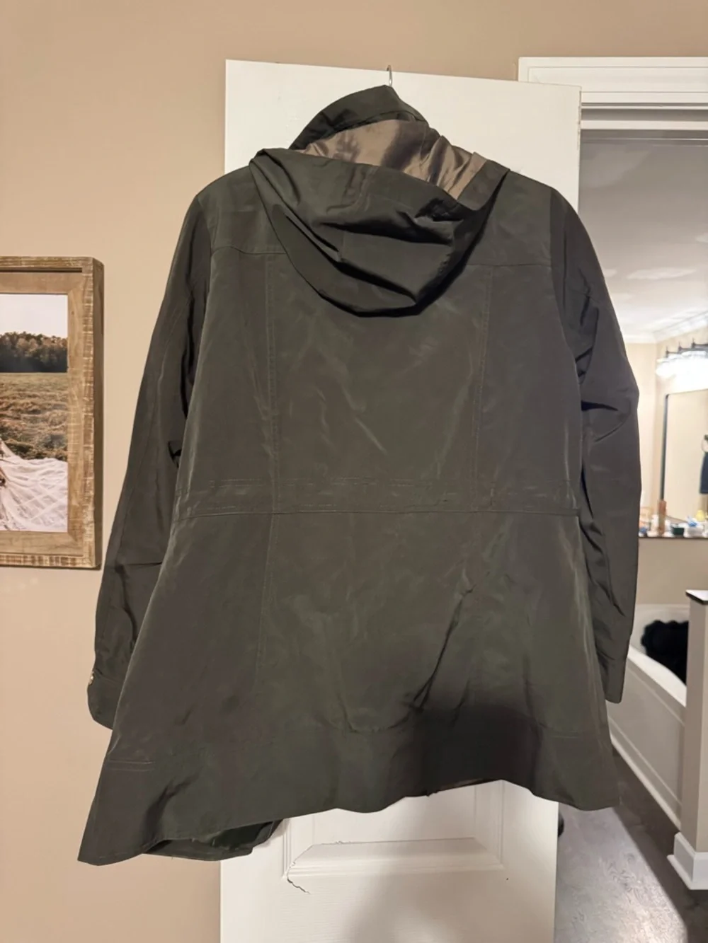 Liz Claiborne Olive Green Trench-Style Women's Jacket - Picture 2 of 3
